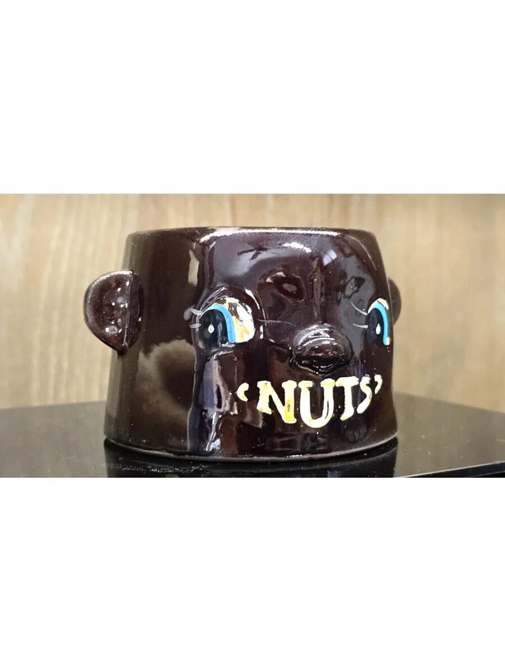 Vintage Nasco Kitschy Anthropomorphic Redware Nut Bowl 